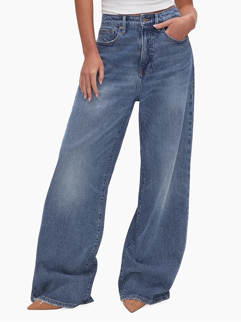 GOOD AMERICAN Good Ease Baggy Jeans